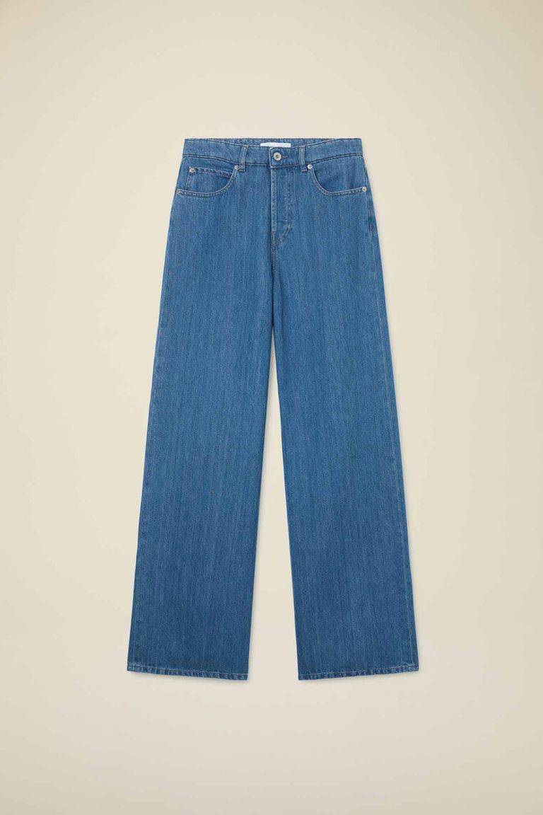 Pomandere Denim wide leg Negozi Online