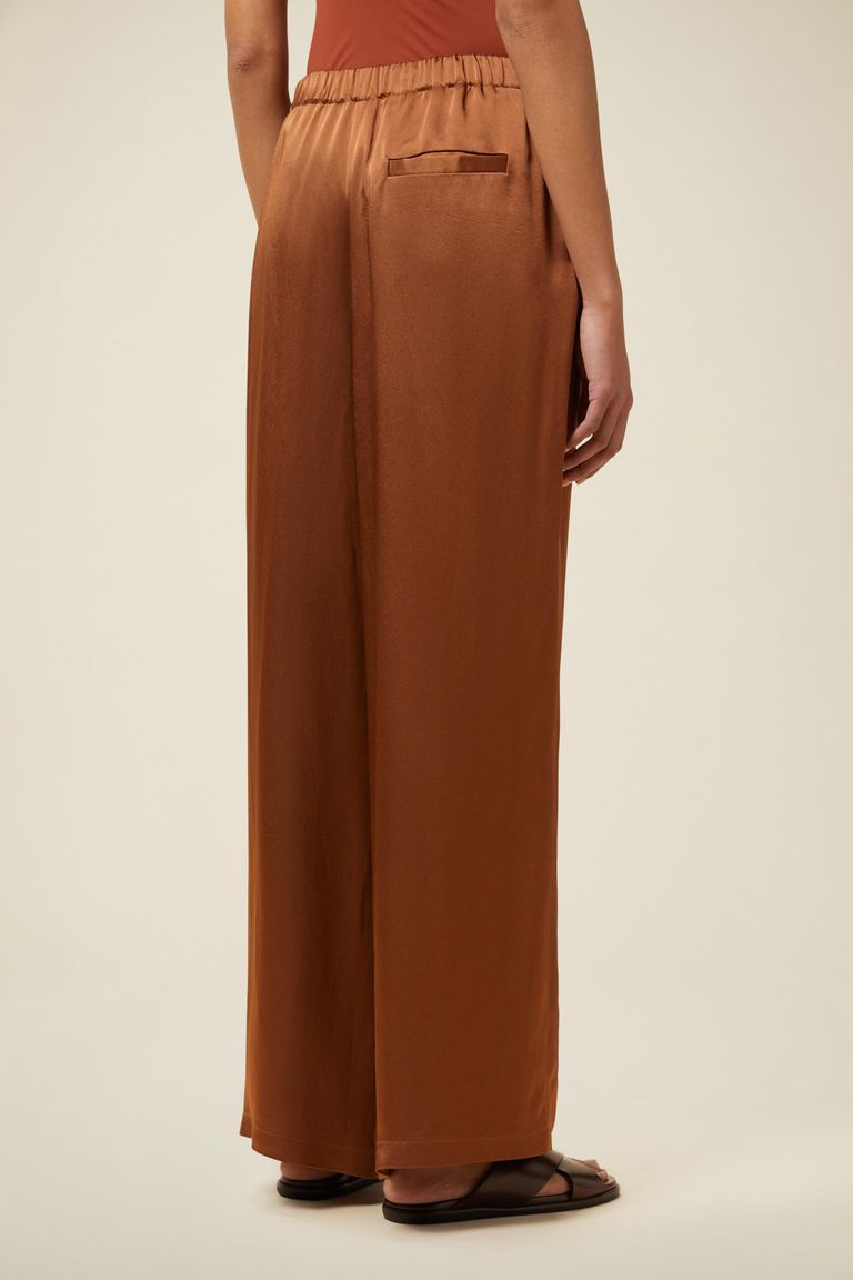 Pomandere Pantalone ampio con elastico in vita lucido Vendita