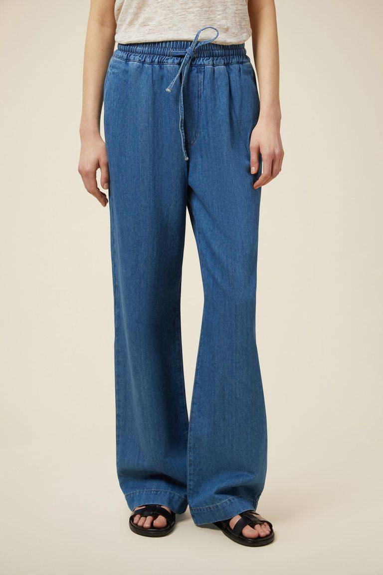 Pomandere Denim con elastico in vita Sconto