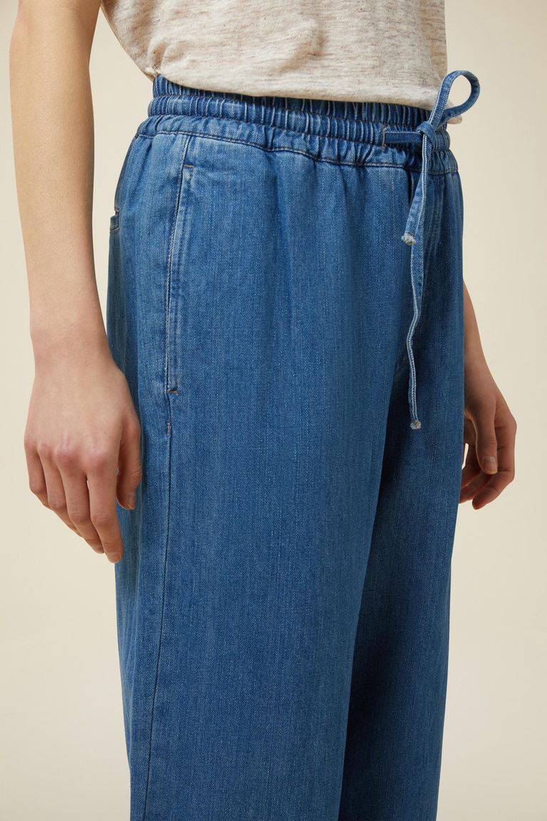 Pomandere Denim con elastico in vita Sconto