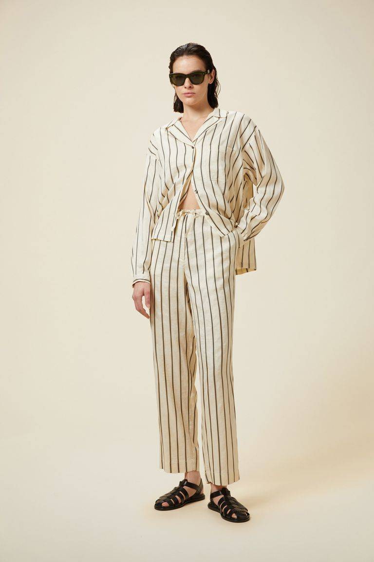 Pomandere Camicia pijama rigata Saldi Di Fabbrica