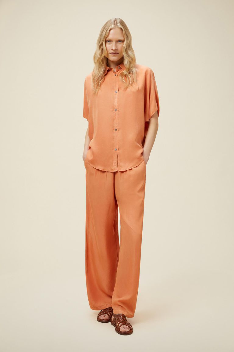 Pomandere Pantalone ampio con elastico in vita, tinto naturalmente Nuovo