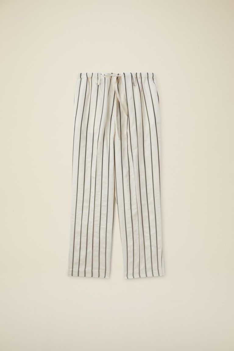 Pomandere Pantalone rigato con elastico in vita e coulisse In Vendita