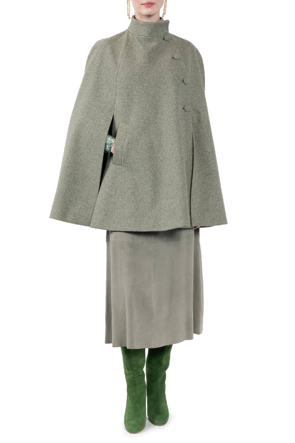 Luisa Beccaria Mantella Reglan in lana Nuovo