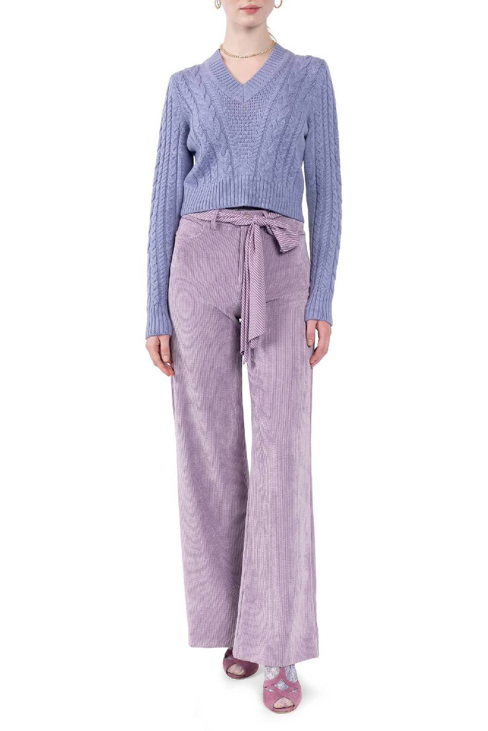 Luisa Beccaria Maglione intrecciato con scollo a V Fino Al -60%