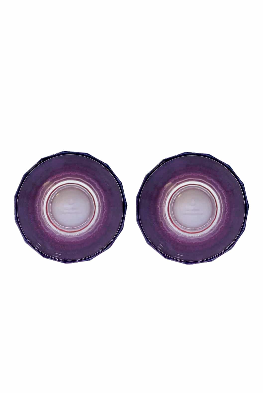 Luisa Beccaria Shade Pink To Purple Set Di Due Bicchieri Grandi Duccio Con Base Hotsell
