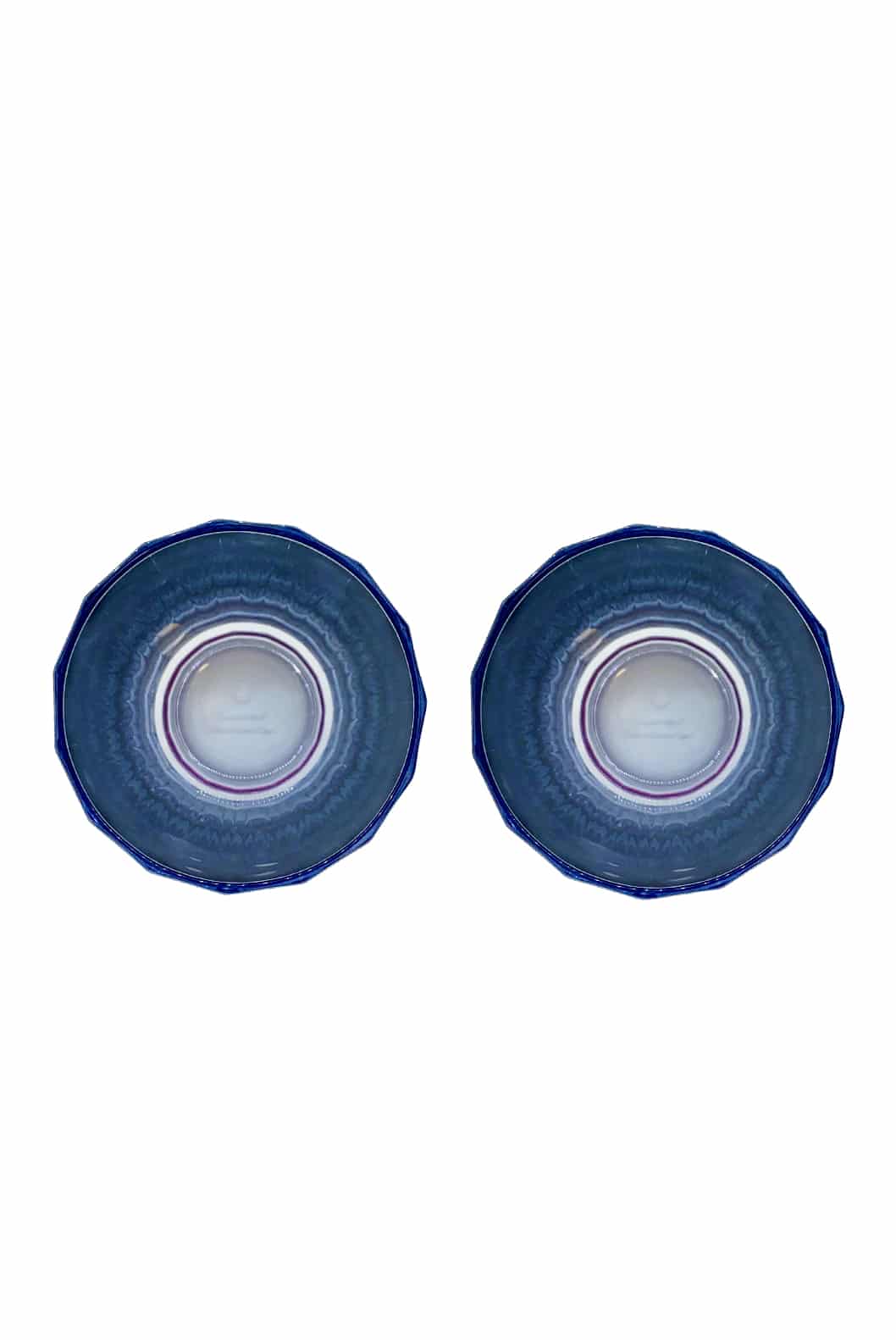 Luisa Beccaria Shade Purple To Blue Set Di Due Grandi Bicchieri Duccio Con Base Vendita Calda