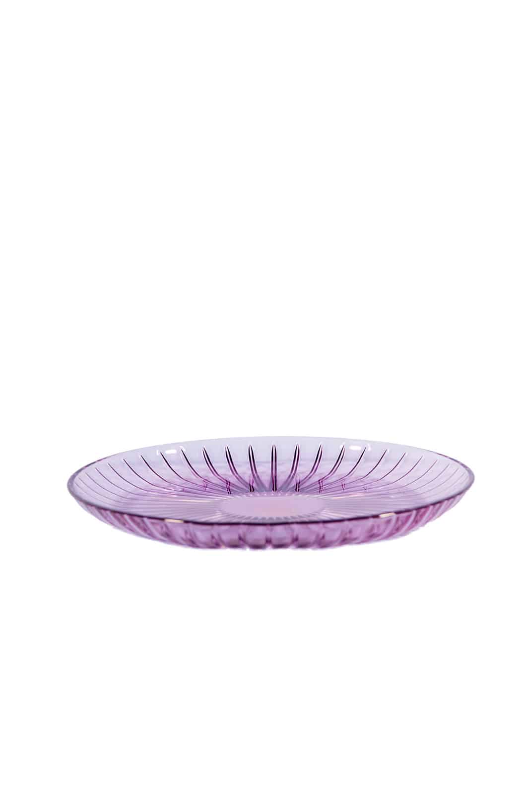 Luisa Beccaria Set Viola Di Due Piatti Di Frutta In Vetro Moda