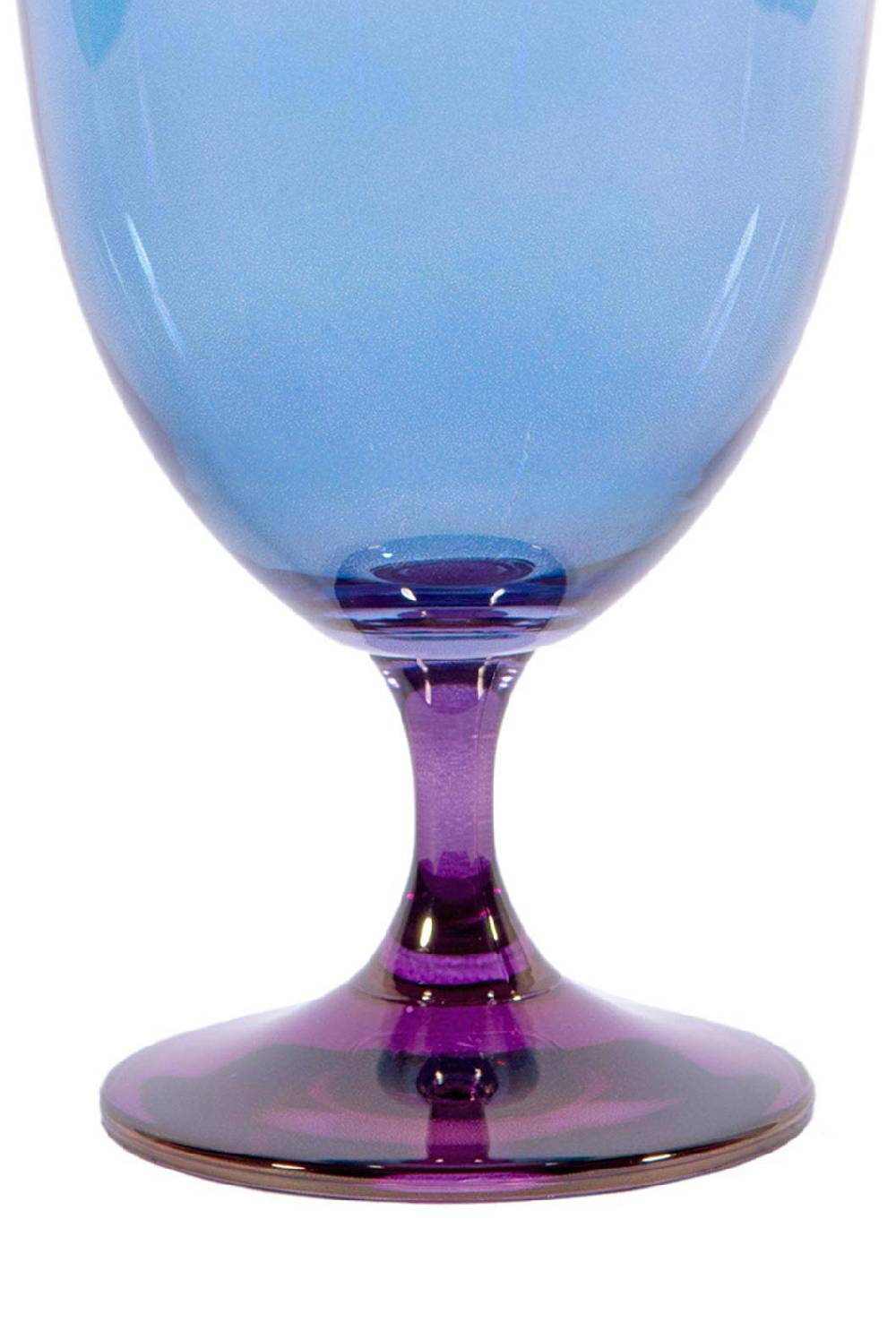 Luisa Beccaria Ombra Viola Al Blu Set Di Due Bicchieri D'acqua Italy