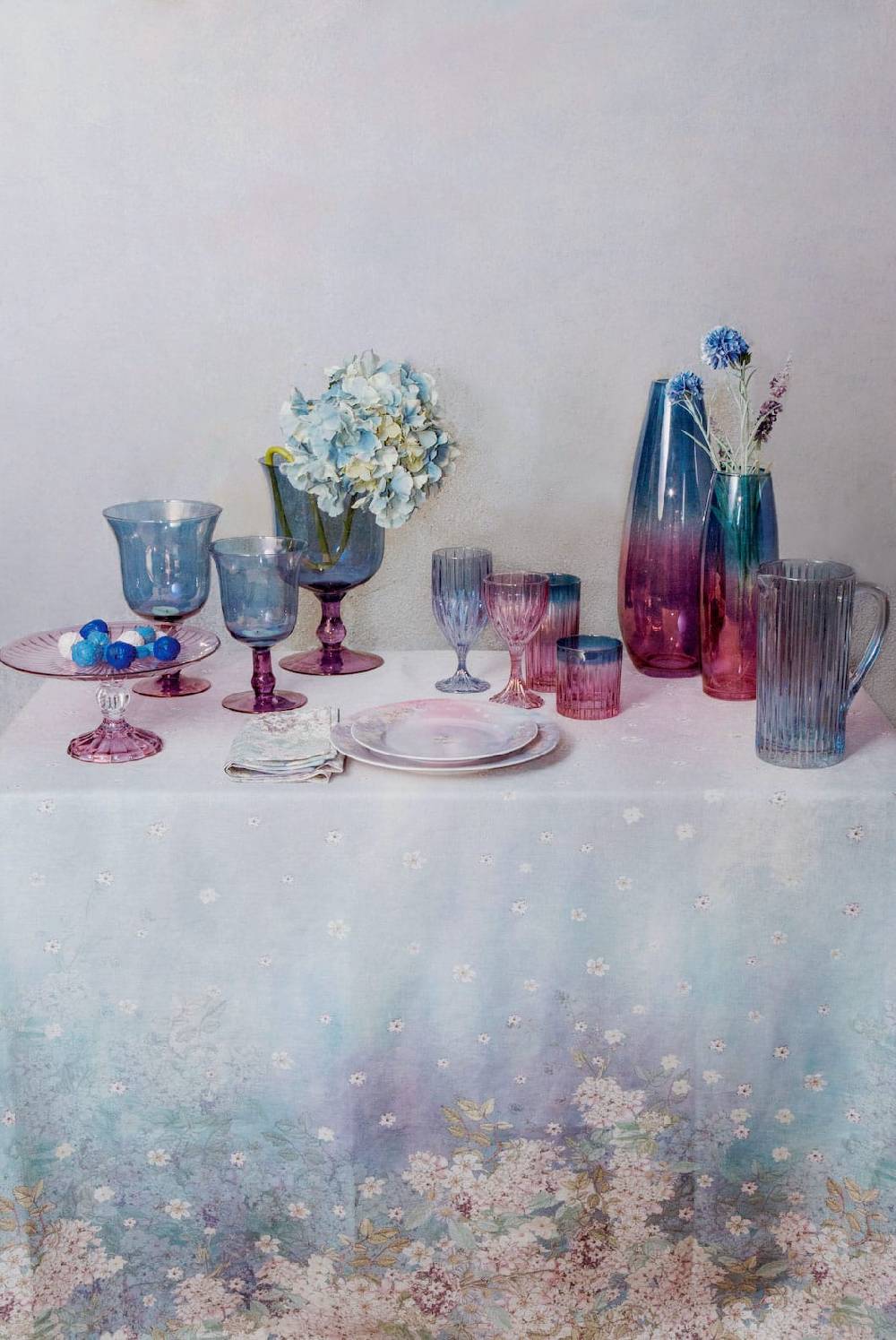 Luisa Beccaria Shade Purple To Blue Drop Vaso In Linea