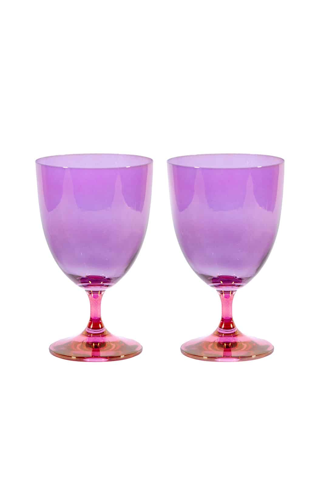 Luisa Beccaria Shade Pink To Purple Set di due bicchieri d'acqua Nuovo