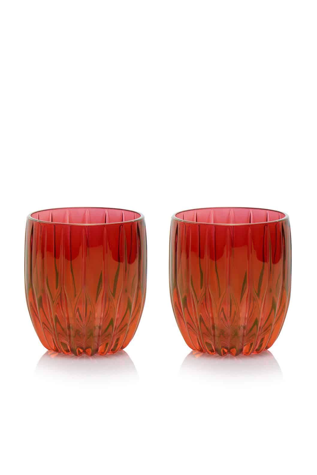 Luisa Beccaria Set Rosso Di Due Piccoli Bicchieri Tumbler Convenienza