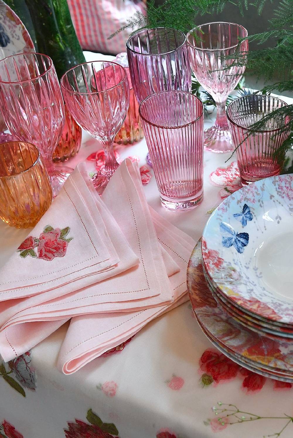 Luisa Beccaria Set Rosa Di Due Bicchieri D'acqua Iside Offerta