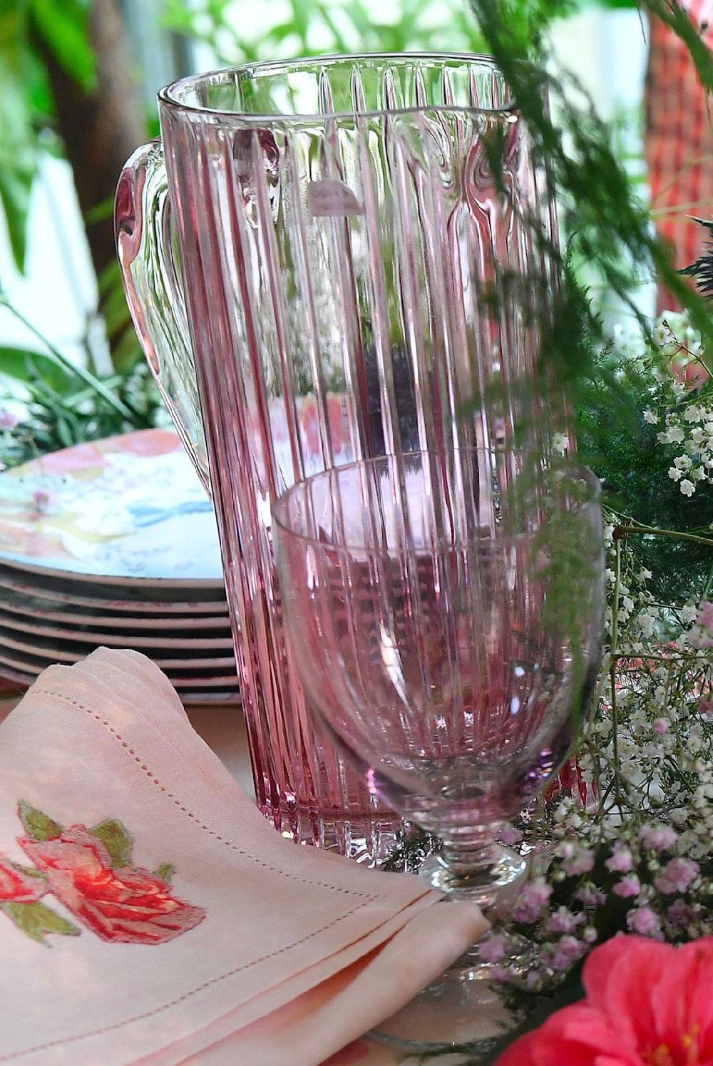 Luisa Beccaria Brocca Rigata Rosa Prestige in Vetro Saldi