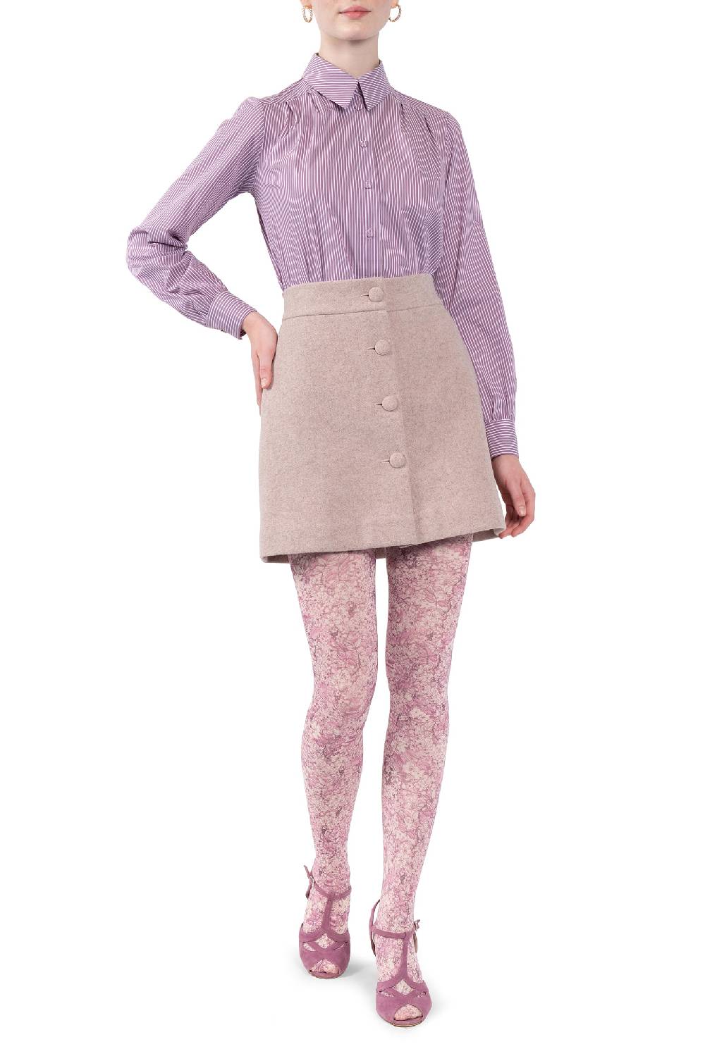 Luisa Beccaria Camicia in cotone a righe Nuovo