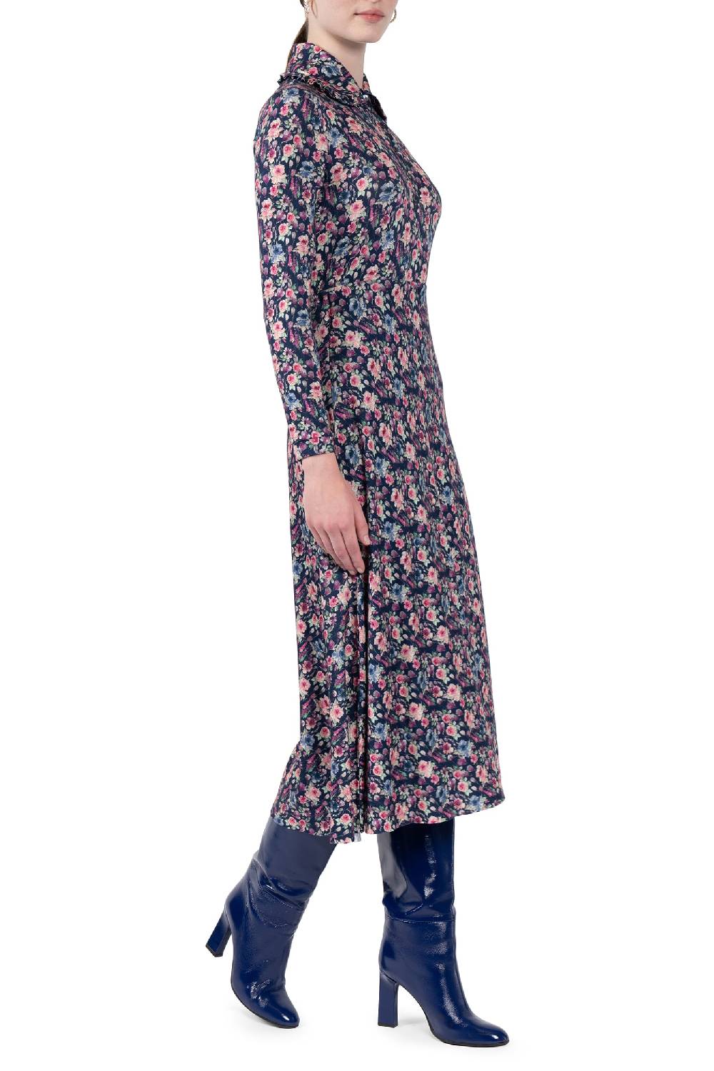 Luisa Beccaria Polo in jersey con stampa floreale micro Negozi Online