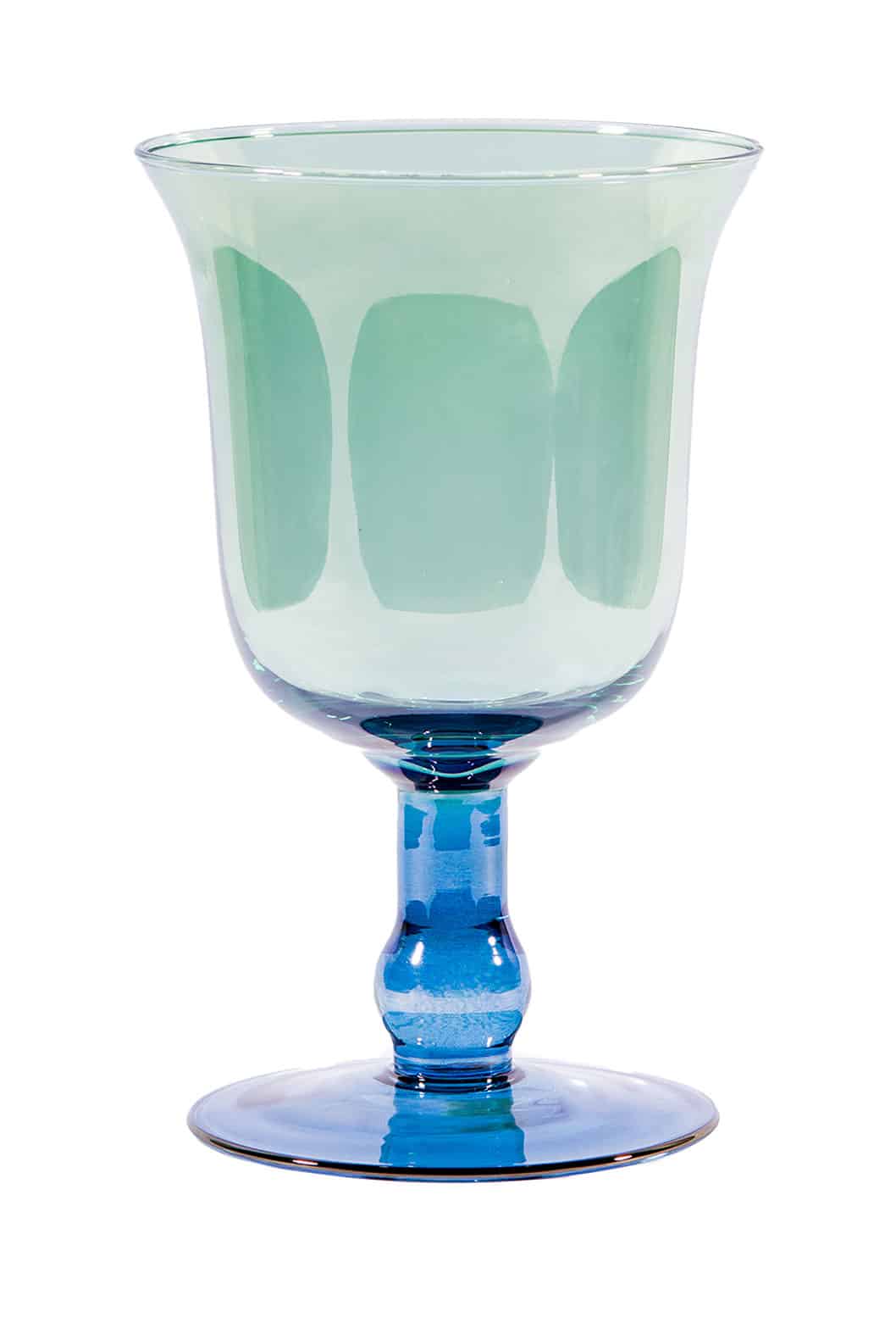 Luisa Beccaria Vaso di candela di grandi dimensioni con tonalità dal blu al verde Sottocosto