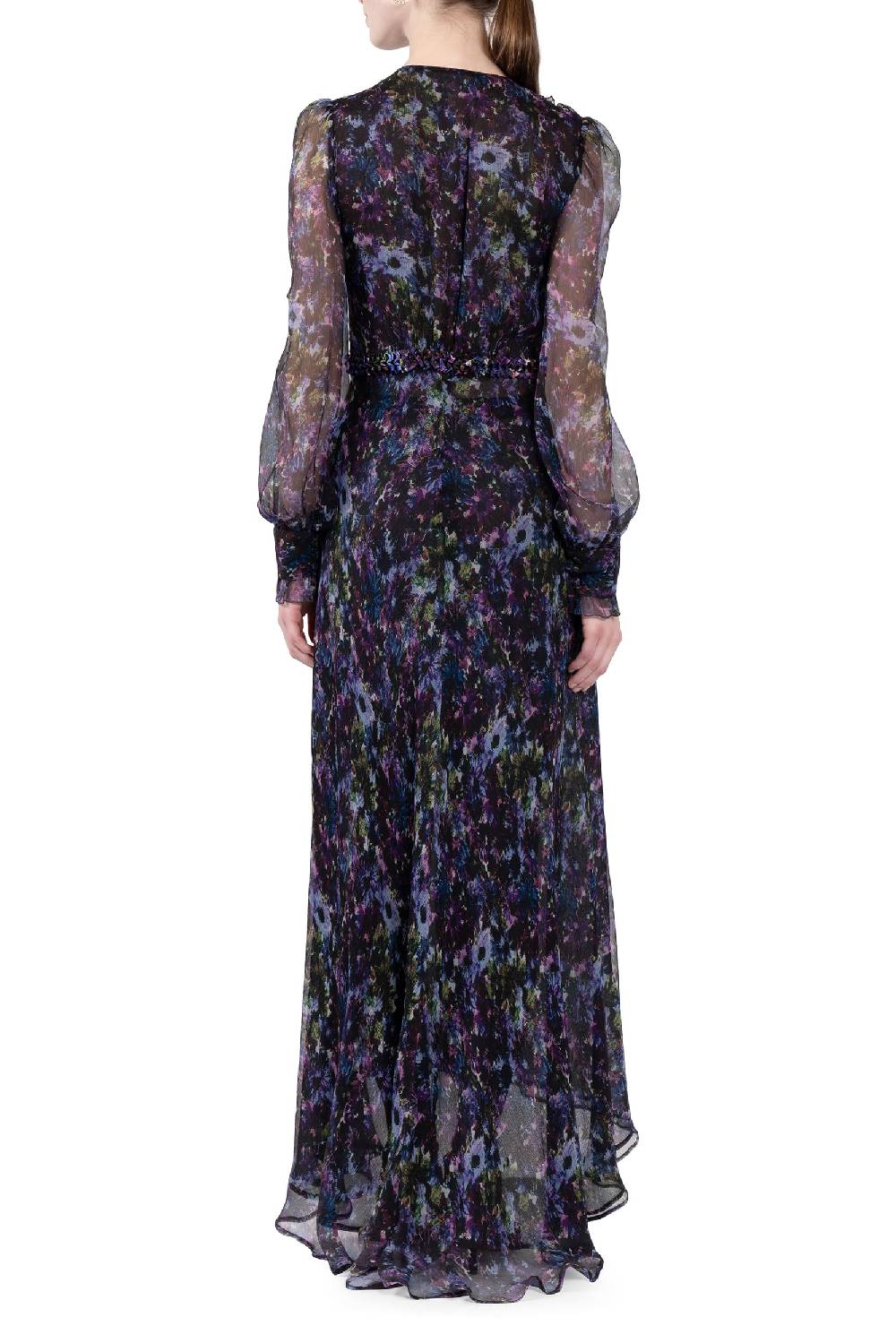 Luisa Beccaria Abito lungo in chiffon fluido Spedizione Gratuita