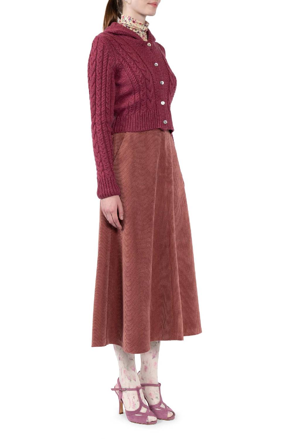 Luisa Beccaria Cardigan con cappuccio Consegna Veloce