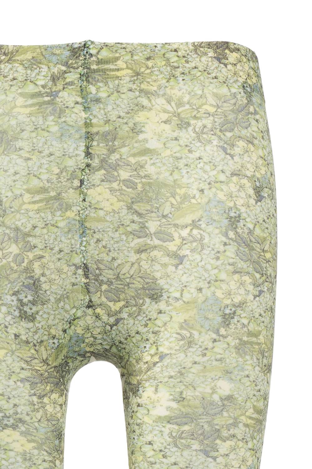 Luisa Beccaria Collant stampa micro fiori verdi Fino Al -60%