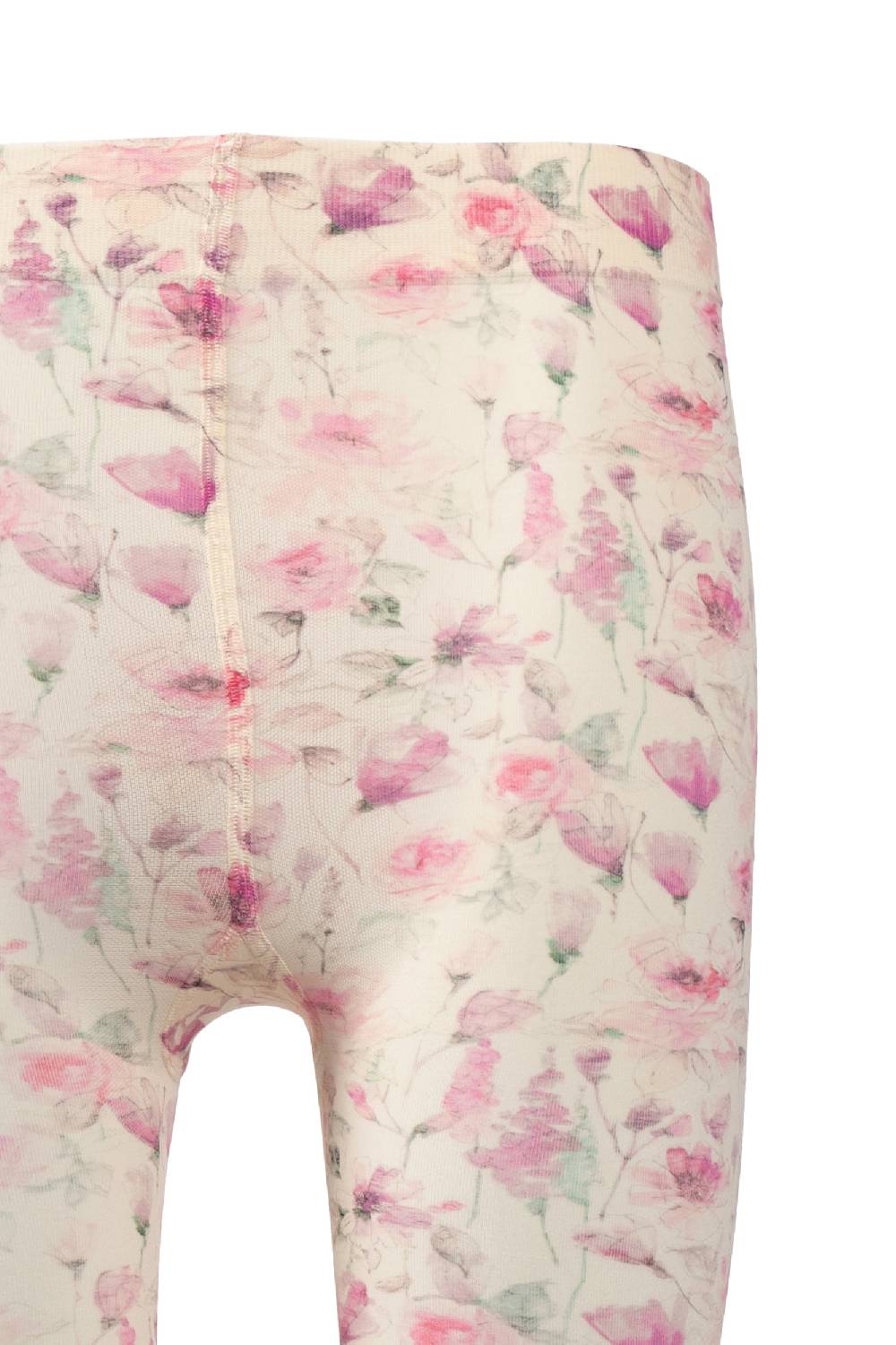 Luisa Beccaria Collant con stampa crema rosa selvatica Moda