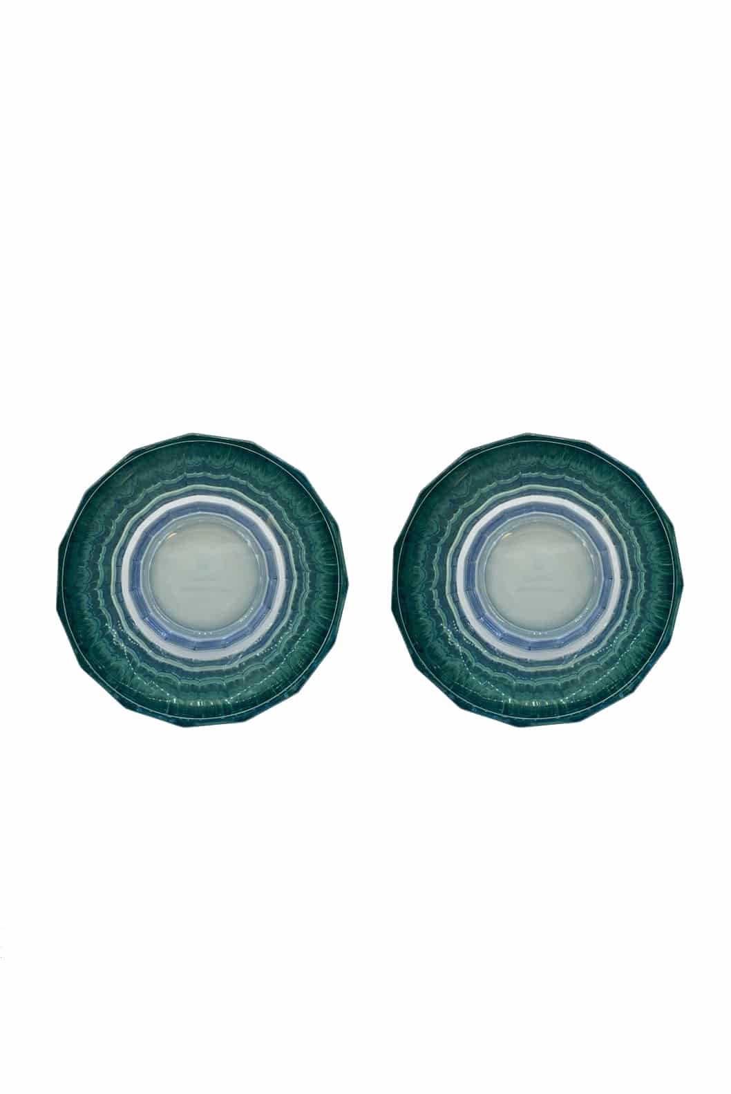 Luisa Beccaria Shade Blue To Green Set Di Due Bicchieri Duccio Piccoli Con Base Convenienza