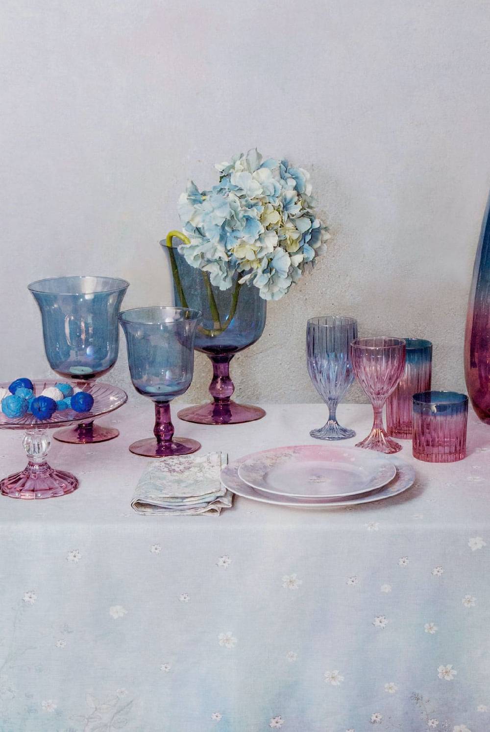 Luisa Beccaria Shade Purple To Blue Set Di Due Grandi Bicchieri Tumbler Prezzo di fabbrica