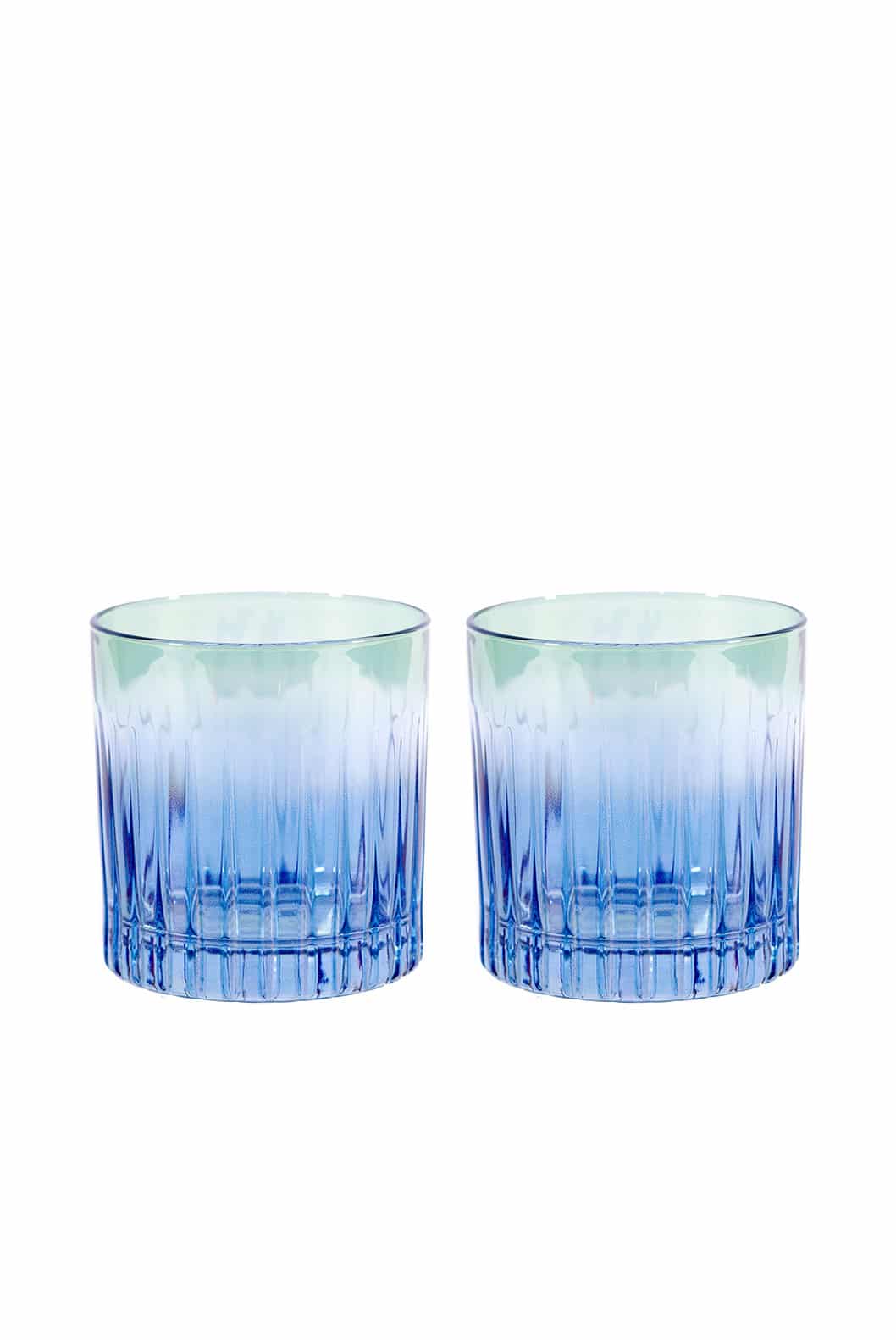 Luisa Beccaria Tonalità dal blu al verde Set di due piccoli bicchieri Offerta