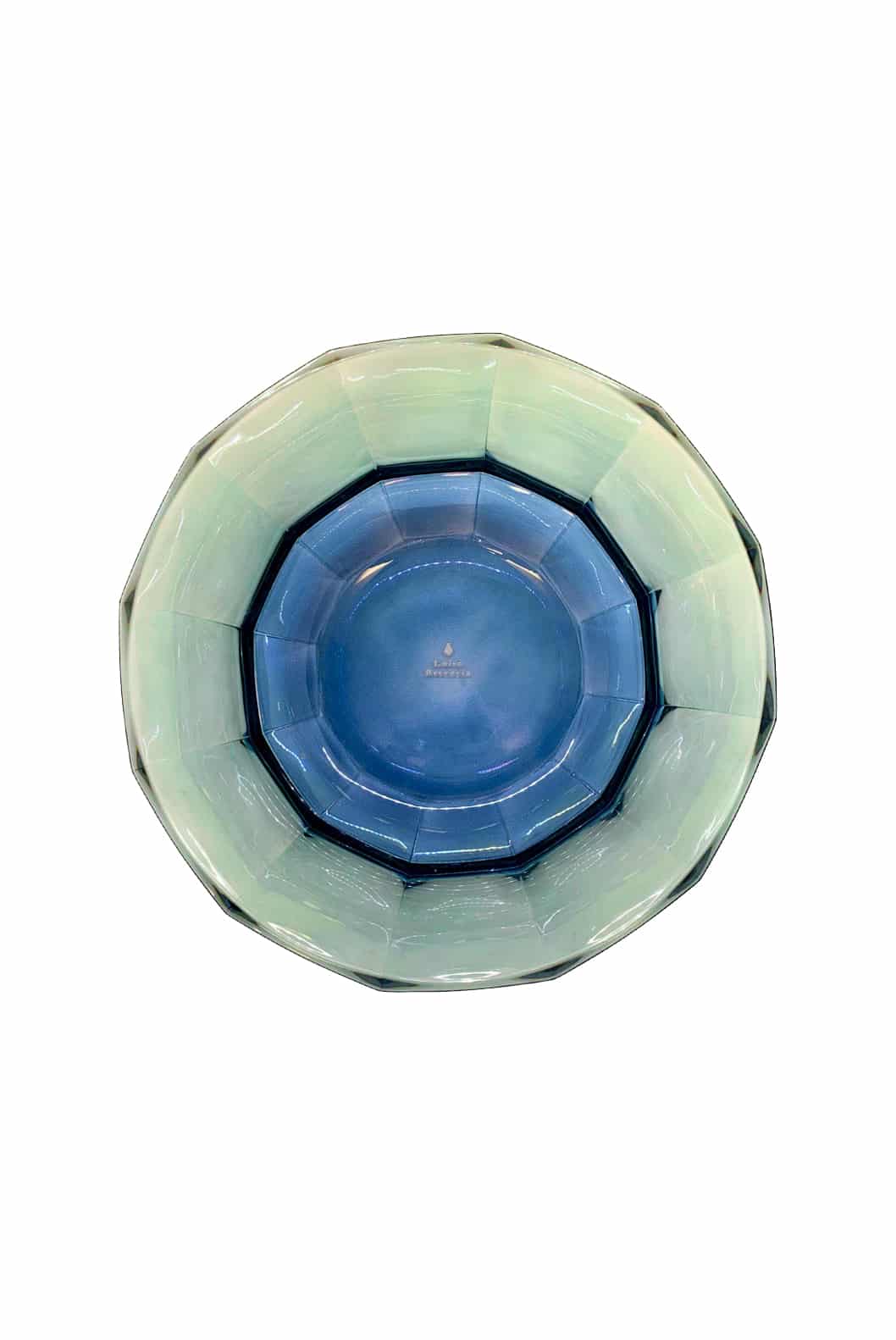 Luisa Beccaria Insalatiera Di Cristallo Sfaccettato Di Colore Blu Al Verde Negozio