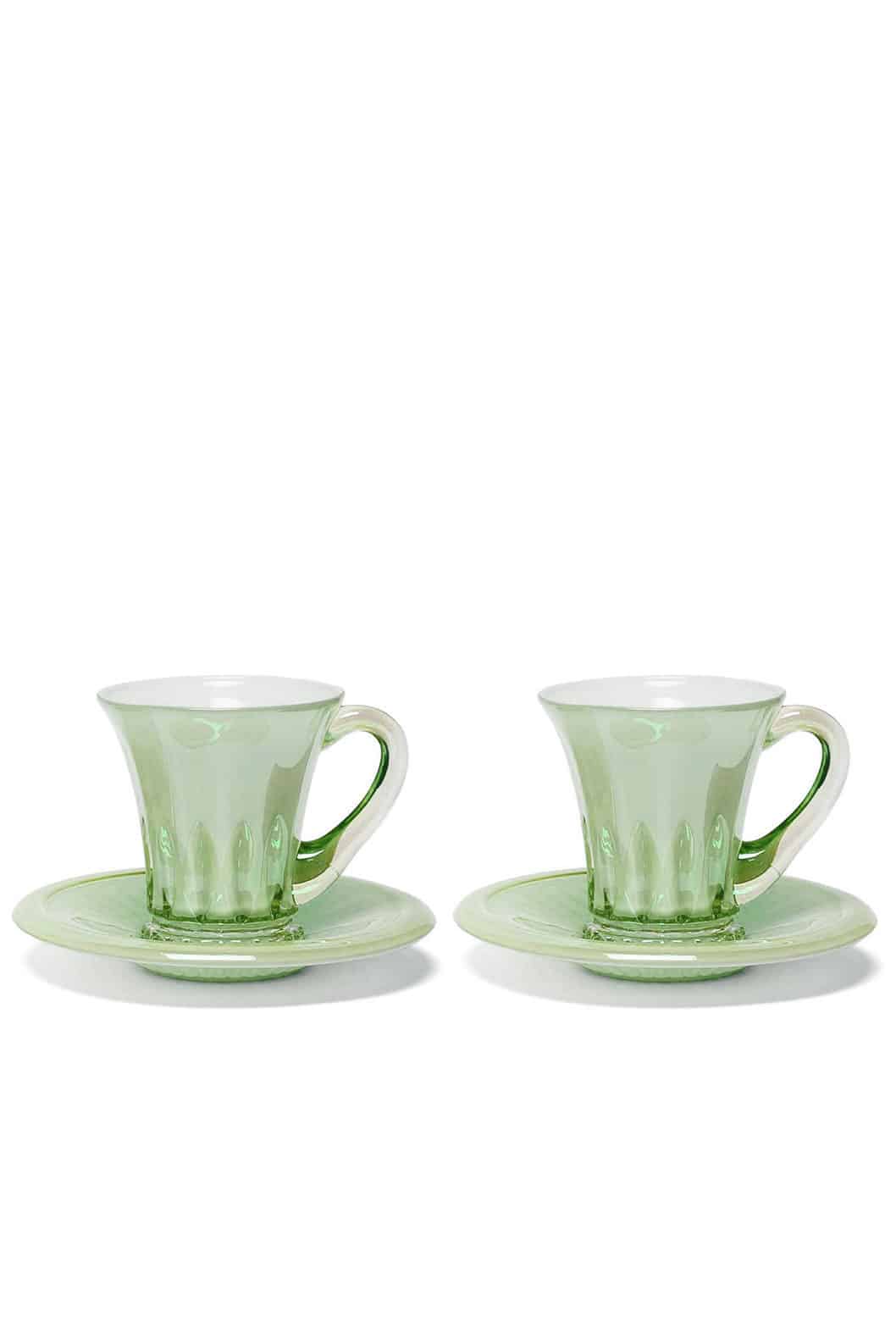 Luisa Beccaria Set Verde Di Due Tazze Di Caffè Doge Italia