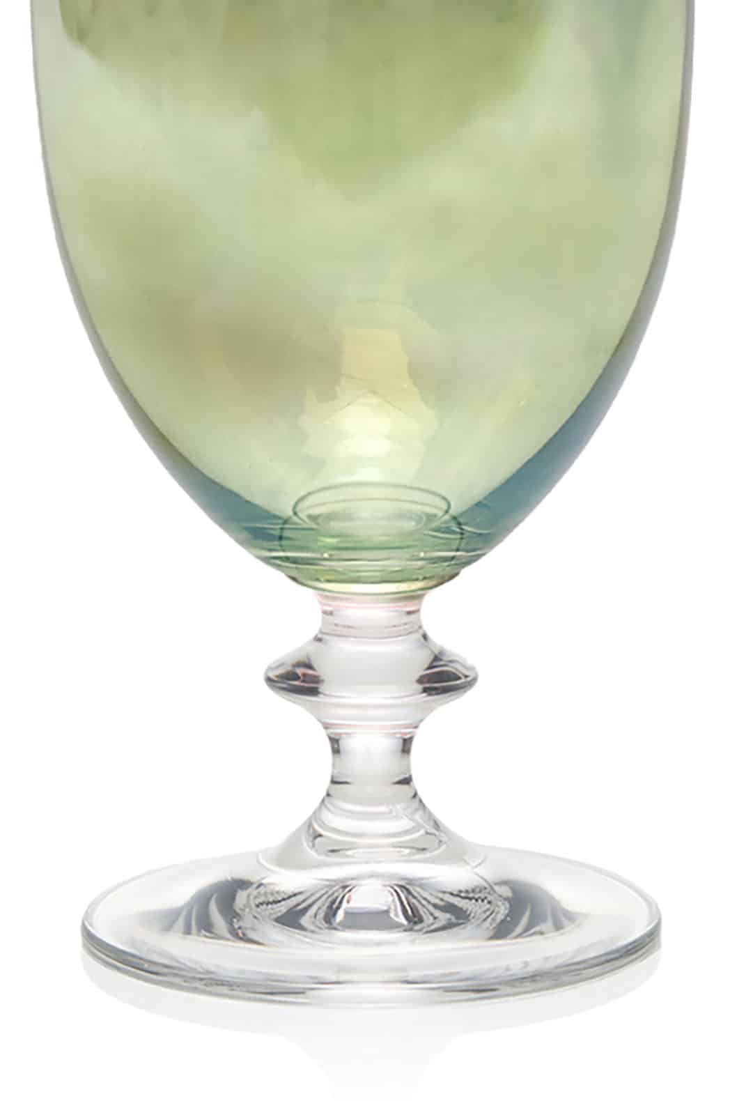 Luisa Beccaria Set Verde Di Due Bicchieri D'acqua Roseo Prezzo Ridotto