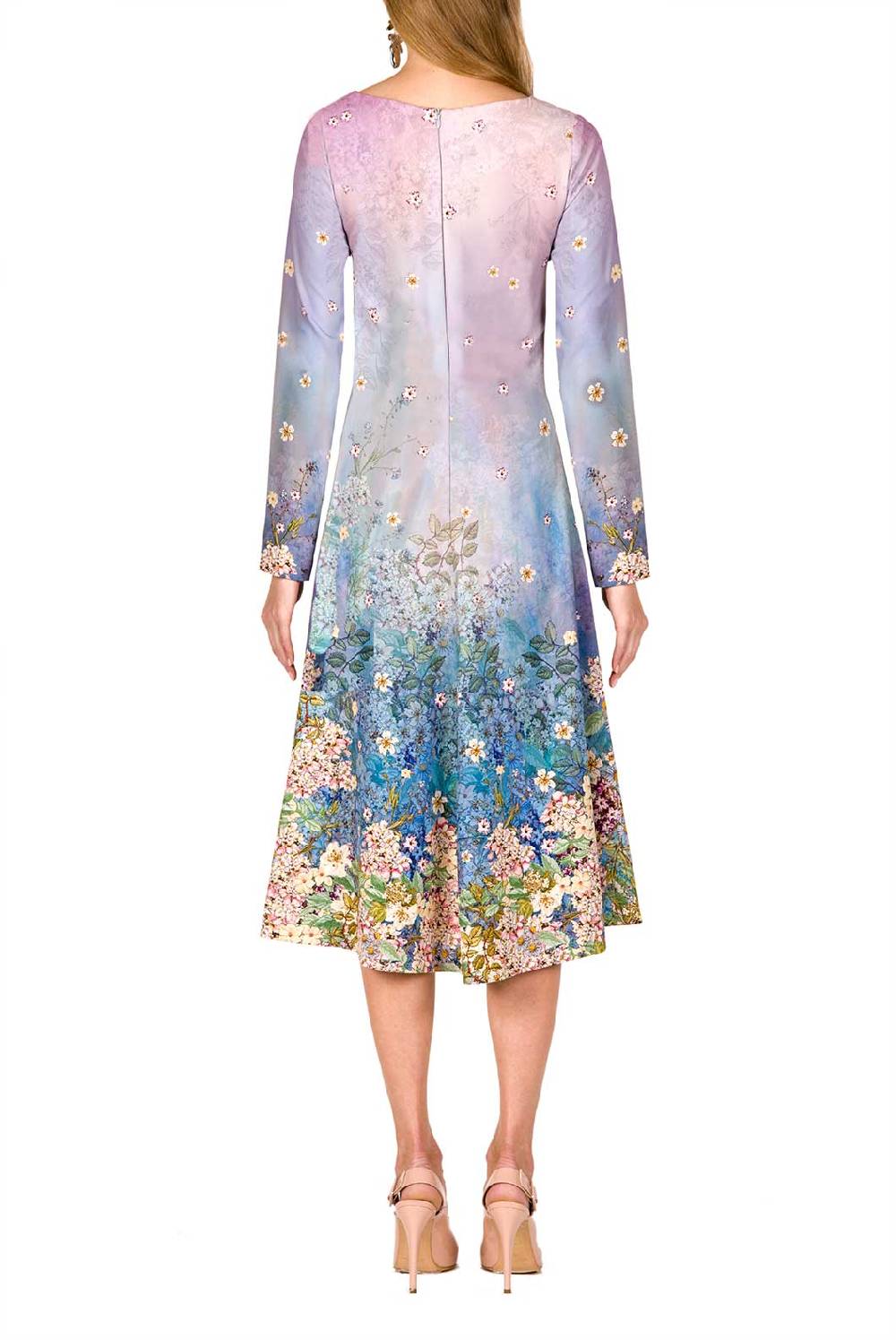 Luisa Beccaria Abito midi in cady stampato floreale Economico