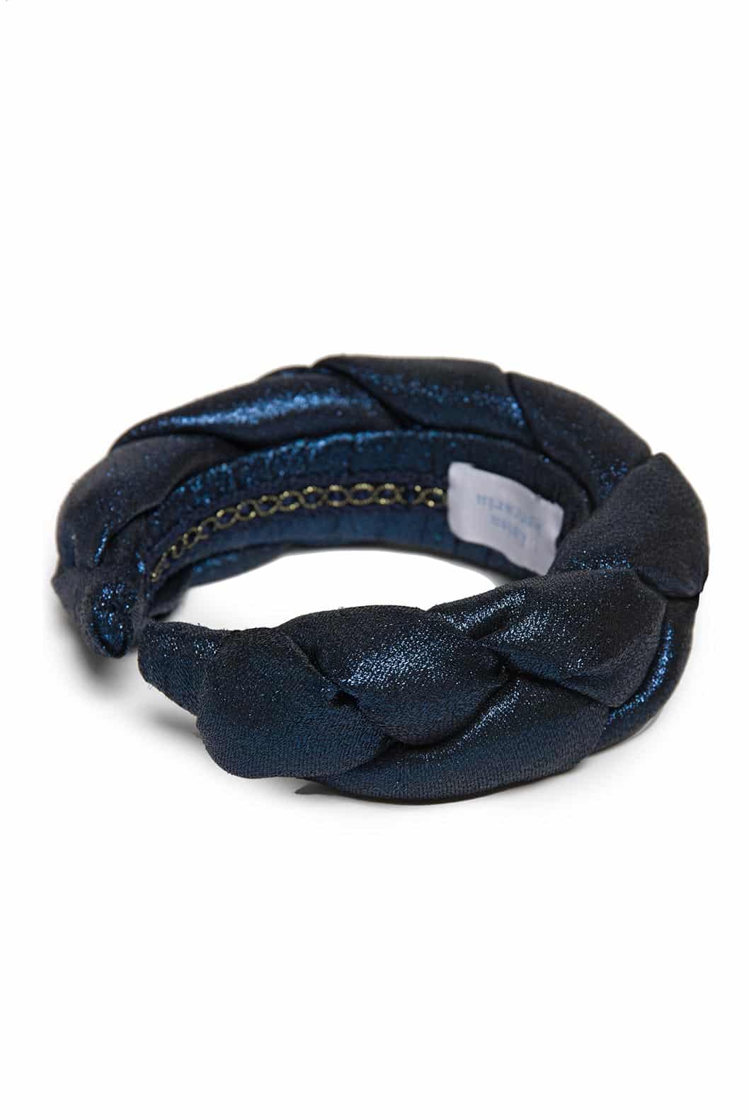 Luisa Beccaria Fascia per capelli intrecciata in lurex Hotsell