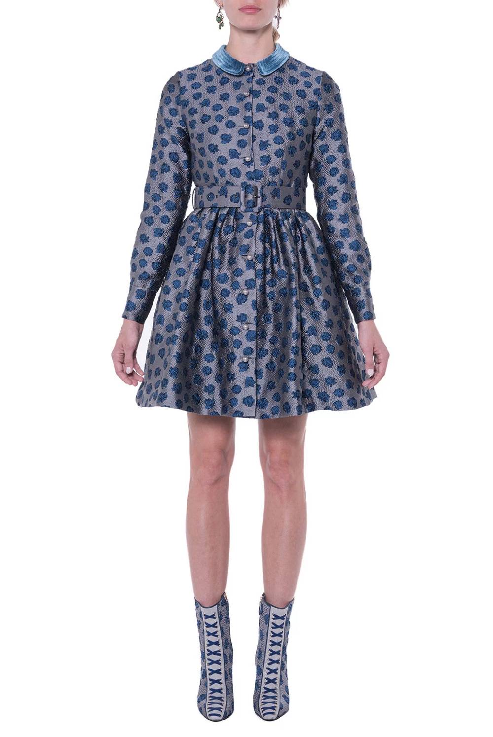 Luisa Beccaria Abito in jacquard a maniche lunghe 2025