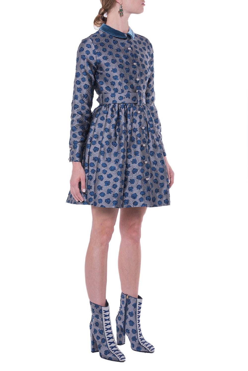 Luisa Beccaria Abito in jacquard a maniche lunghe 2025