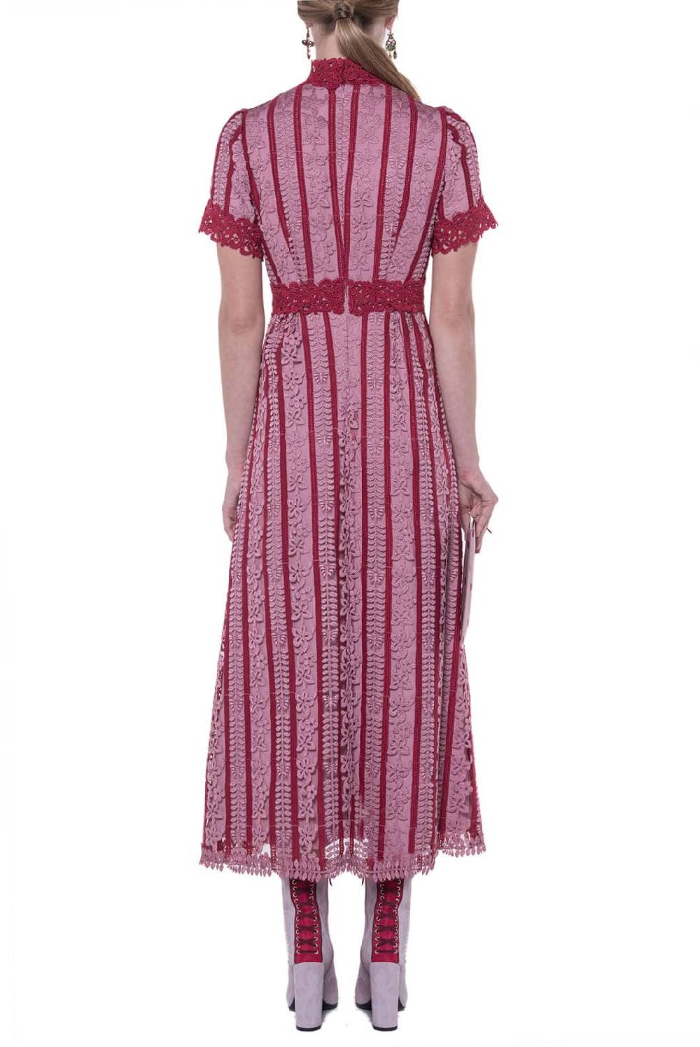 Luisa Beccaria Abito ricamato in macramè Qualità