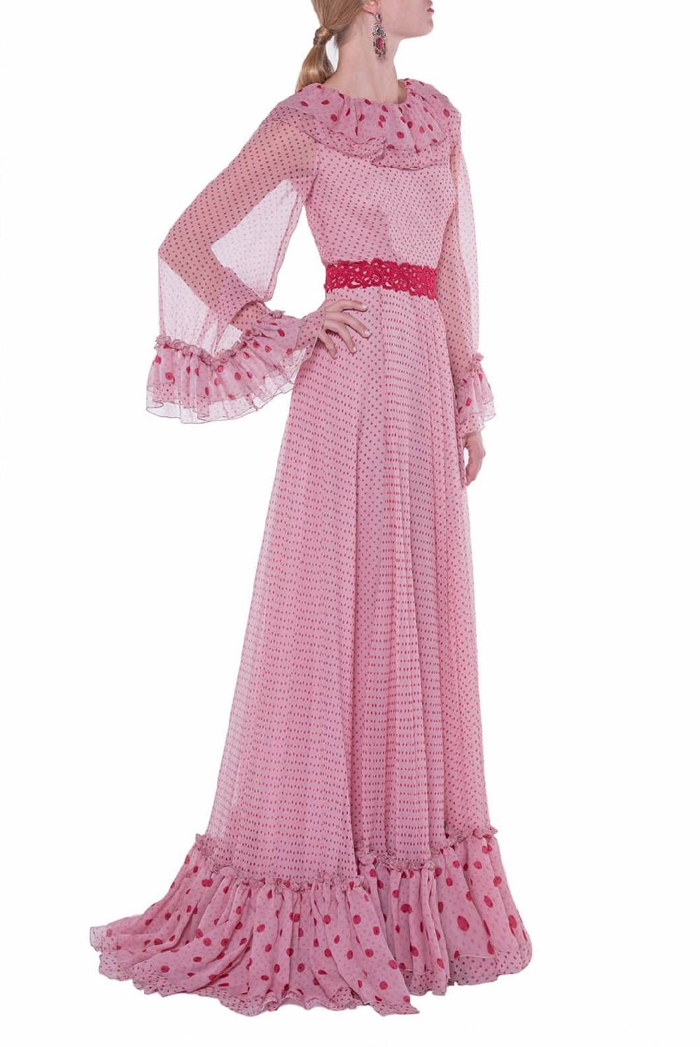 Luisa Beccaria Abito stampato in chiffon Vendita