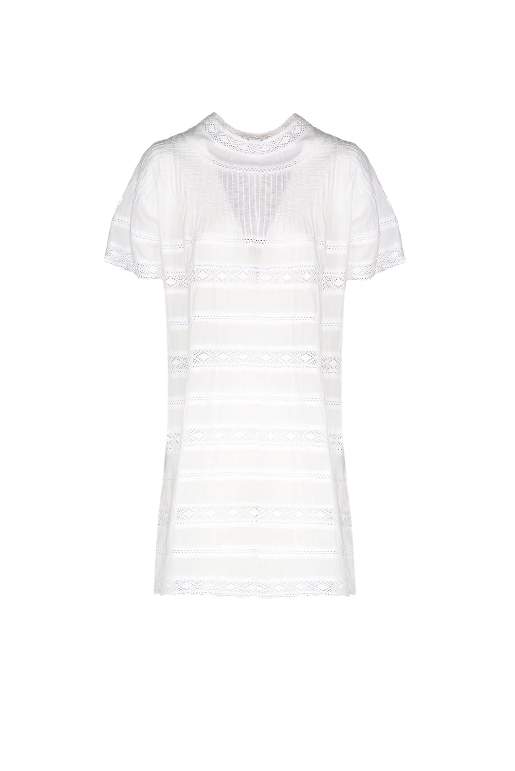 Luisa Beccaria Baby Doll Beach Abito bianco Sottocosto