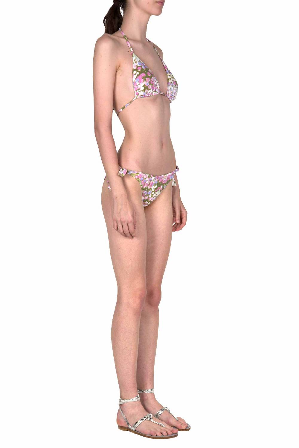 Luisa Beccaria Bikini Triangolo E Slip Rosa Monet Vendita Calda