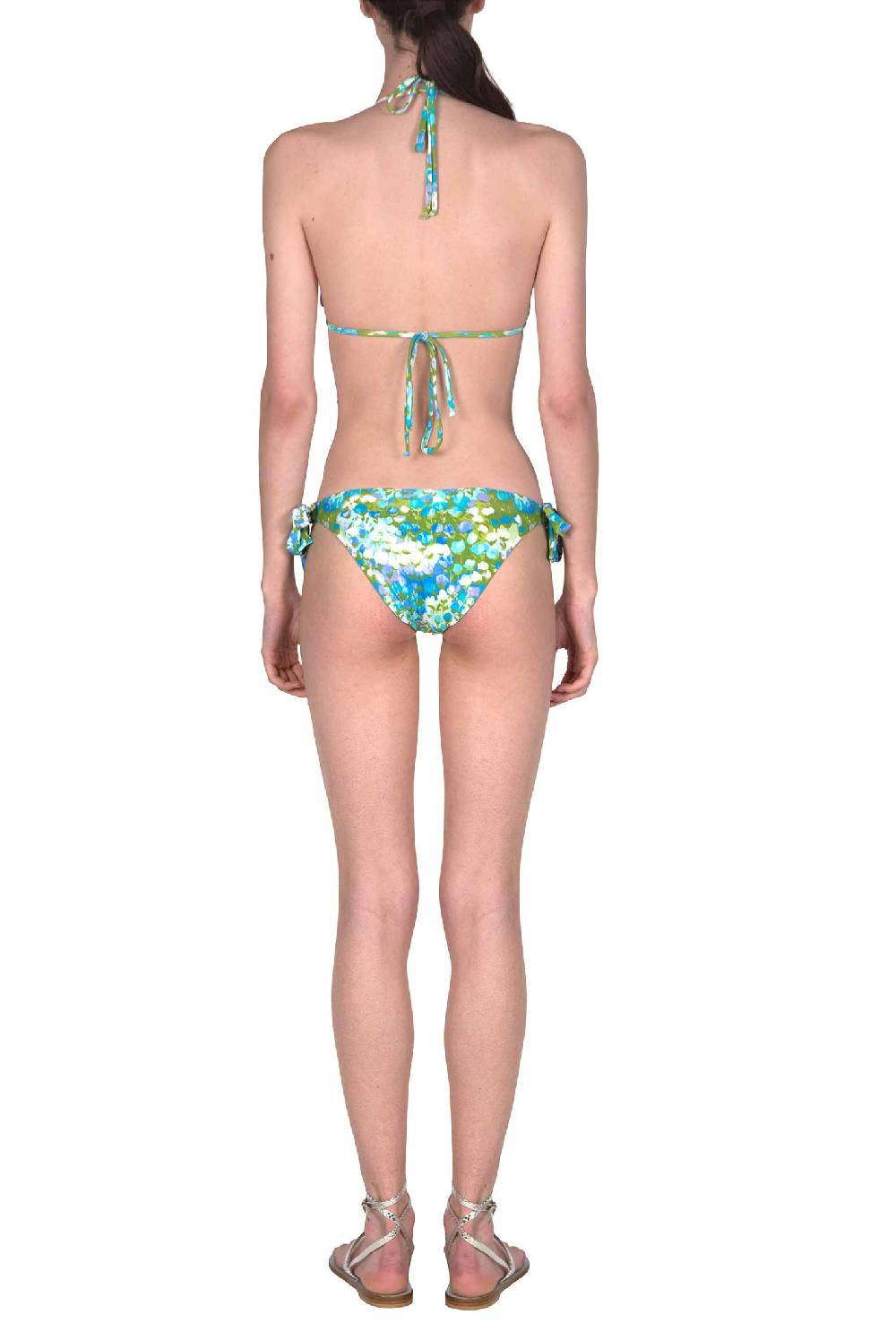Luisa Beccaria Bikini Triangolo E Slip Blu Monet Vendita Economica