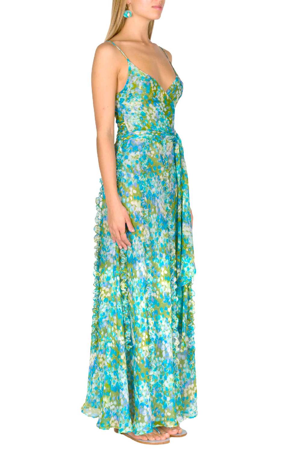Luisa Beccaria Abito in chiffon stampato Nereida Monet I Più Venduti