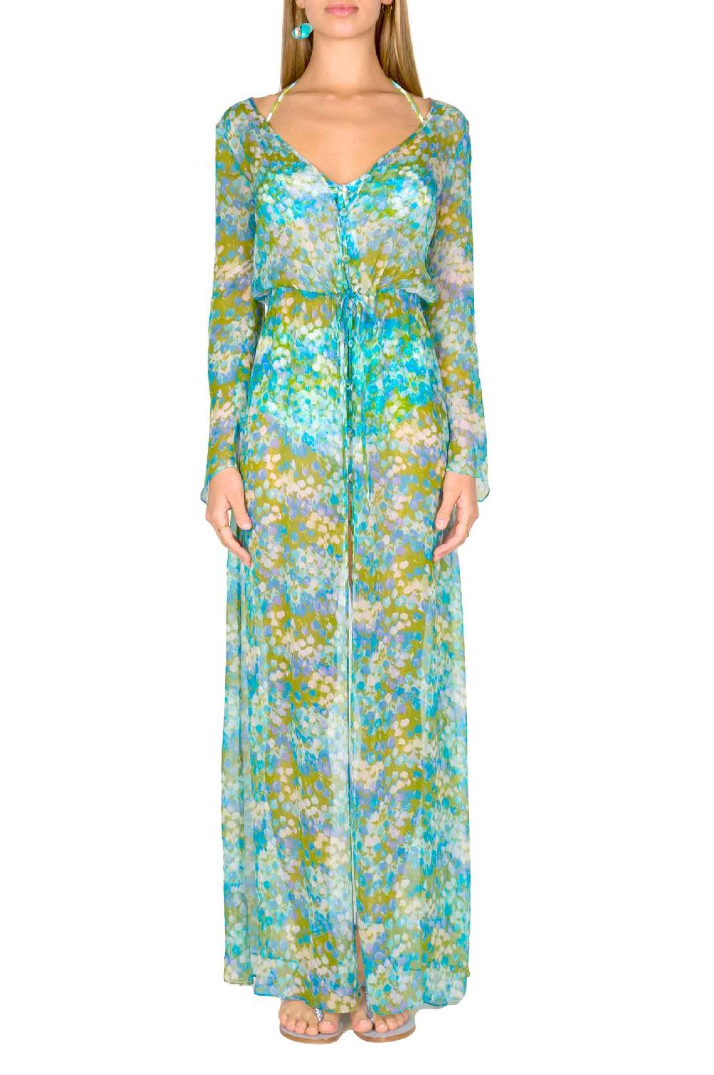 Luisa Beccaria Chemisier in chiffon Monet Novità