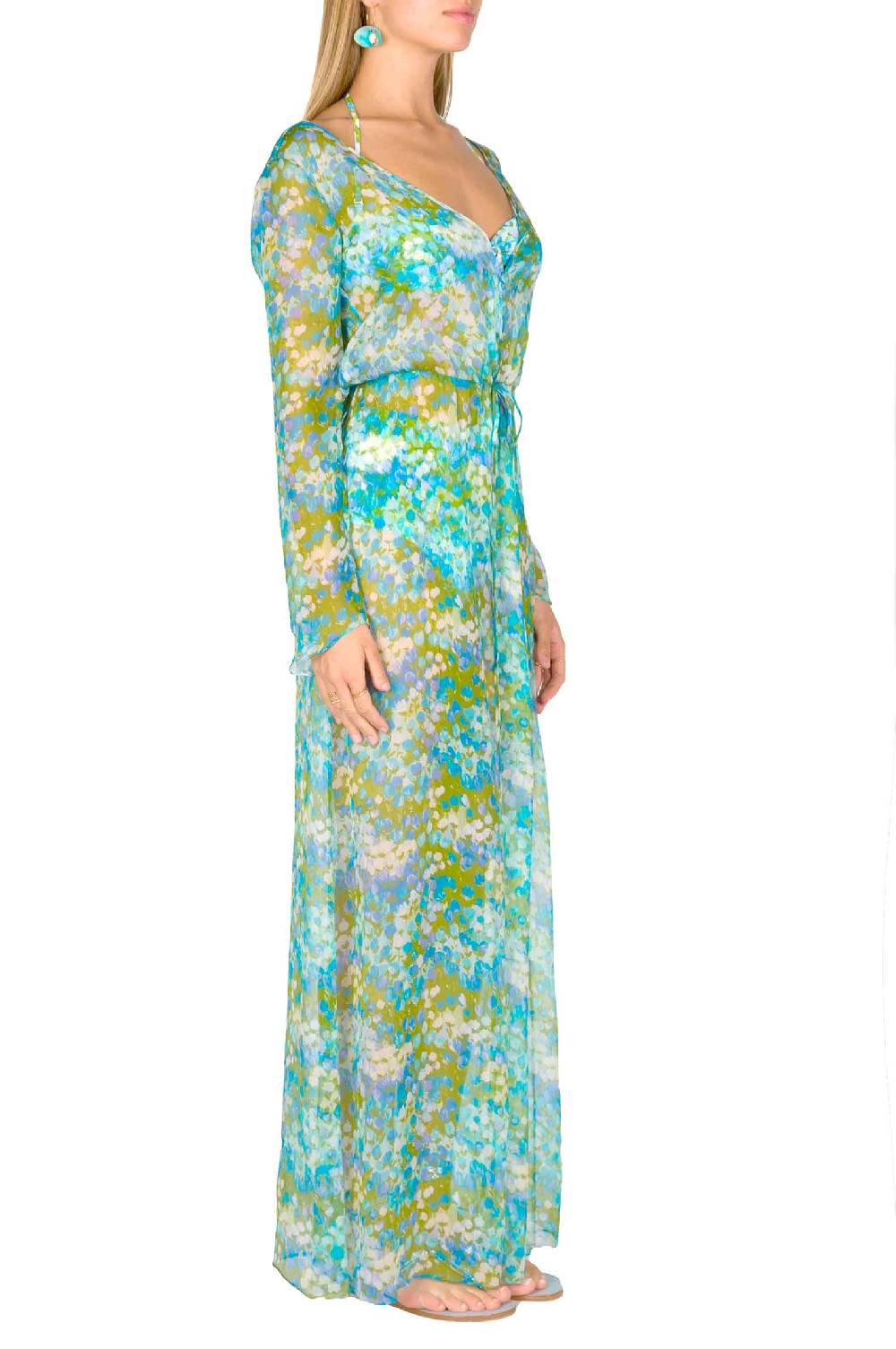 Luisa Beccaria Chemisier in chiffon Monet Novità