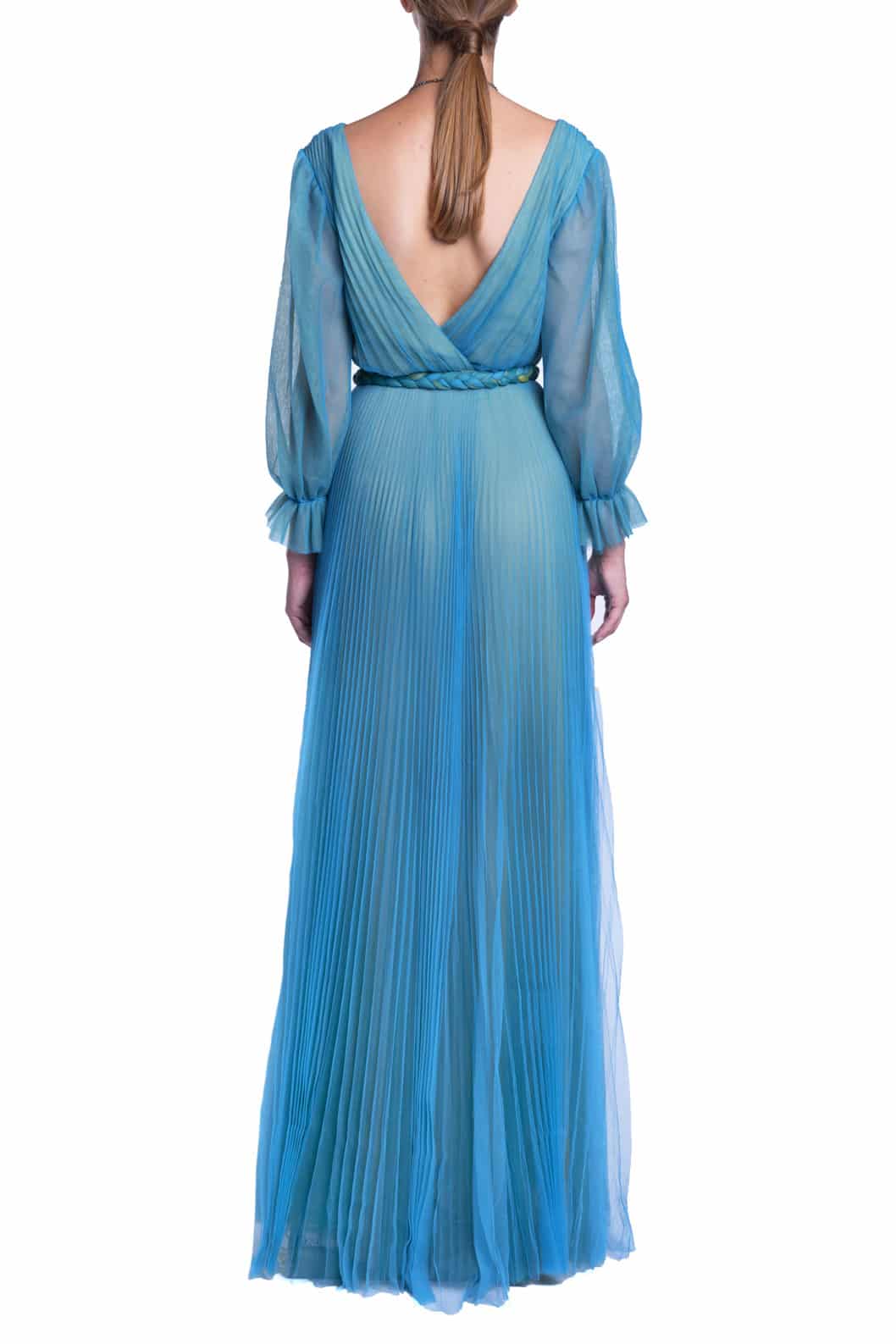 Luisa Beccaria Maxi abito in tulle plissettato In Linea