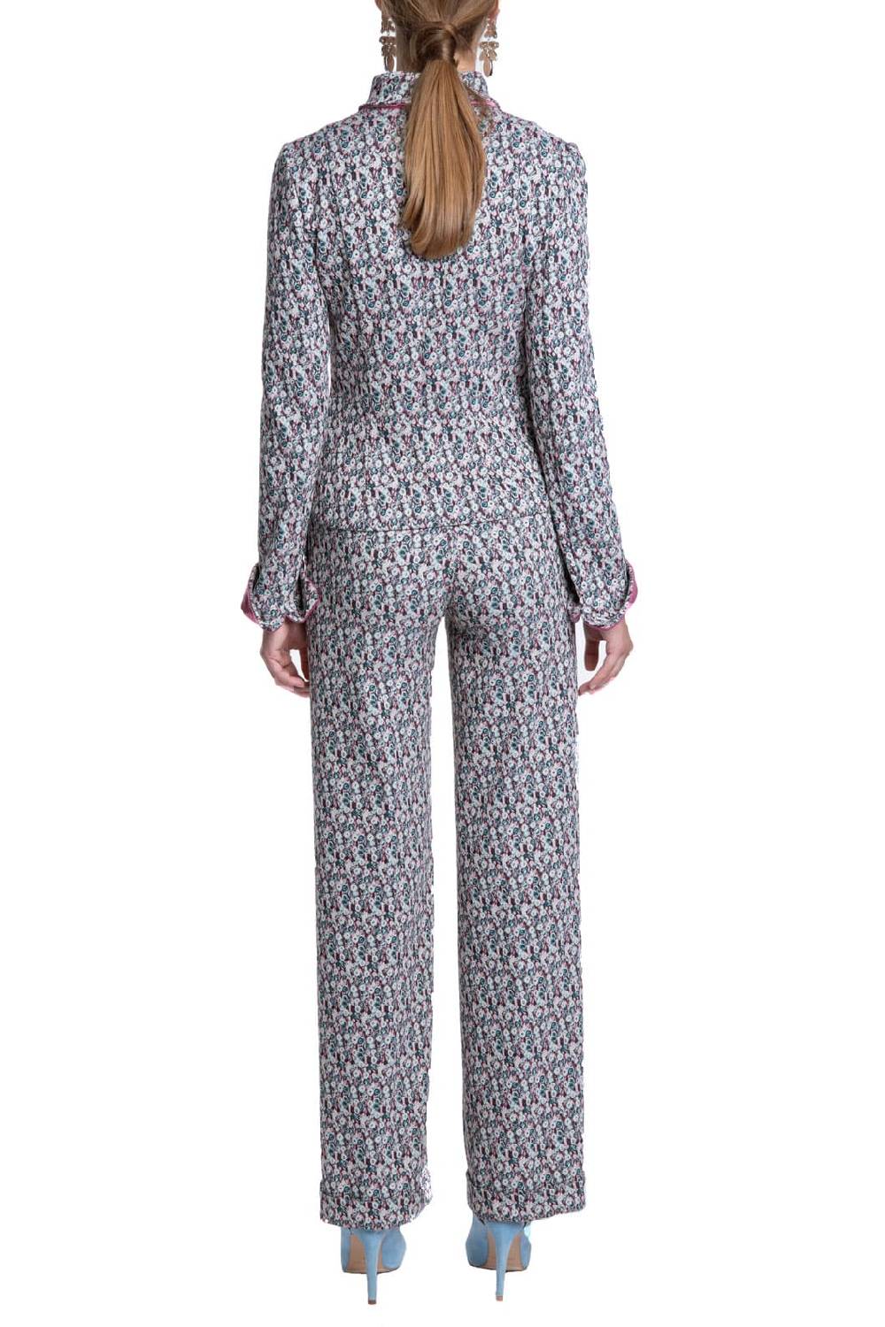 Luisa Beccaria Giacca in micro jacquard floreale Ultimi due giorni