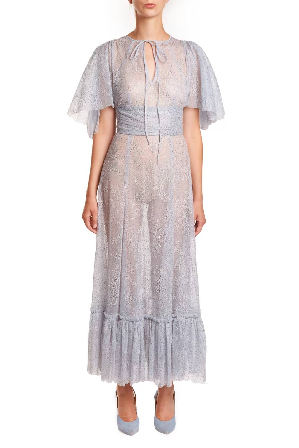 Luisa Beccaria Abito in pizzo lurex Pezzi Unici