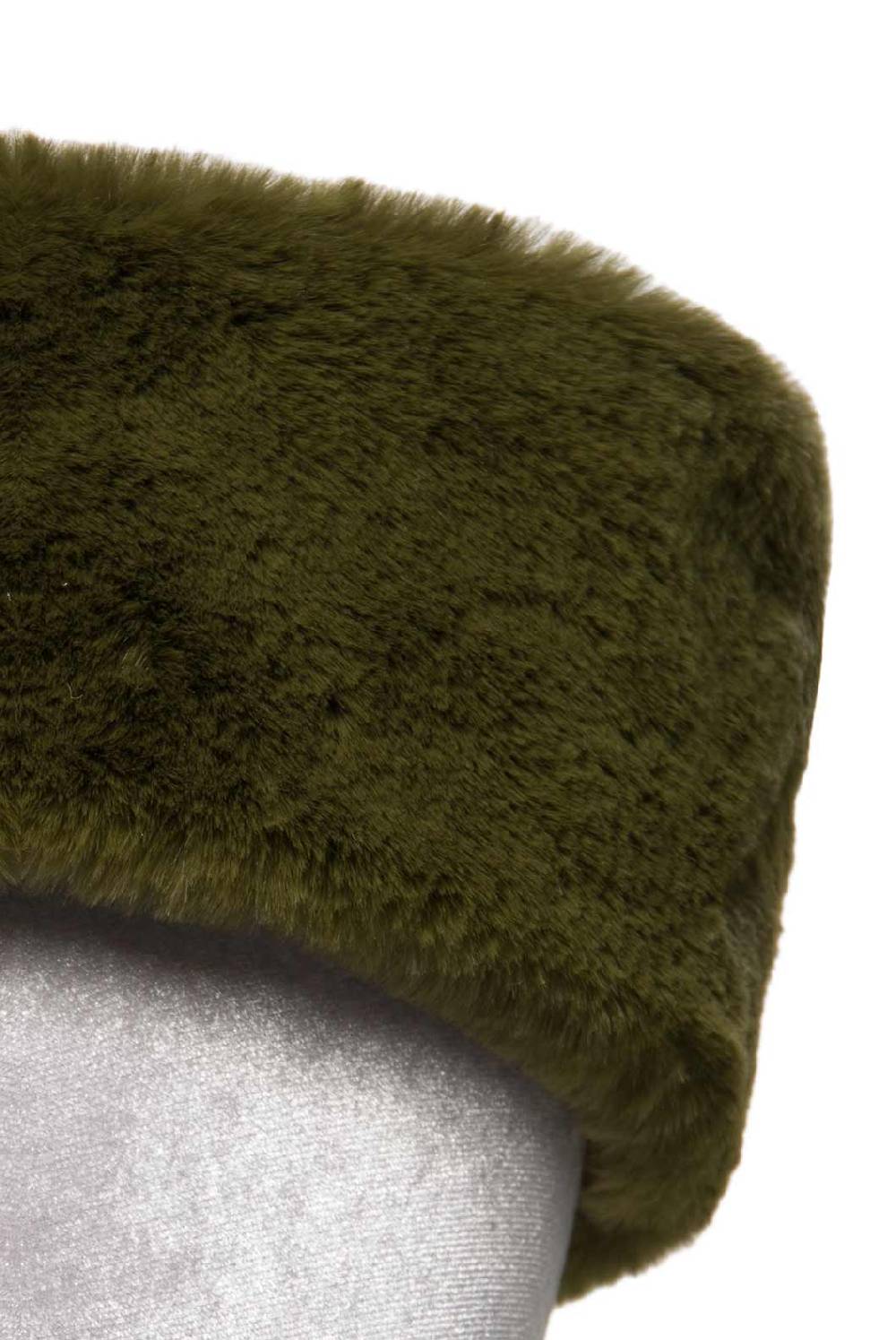 Luisa Beccaria Cerchietto in pelliccia sintetica verde Sconto