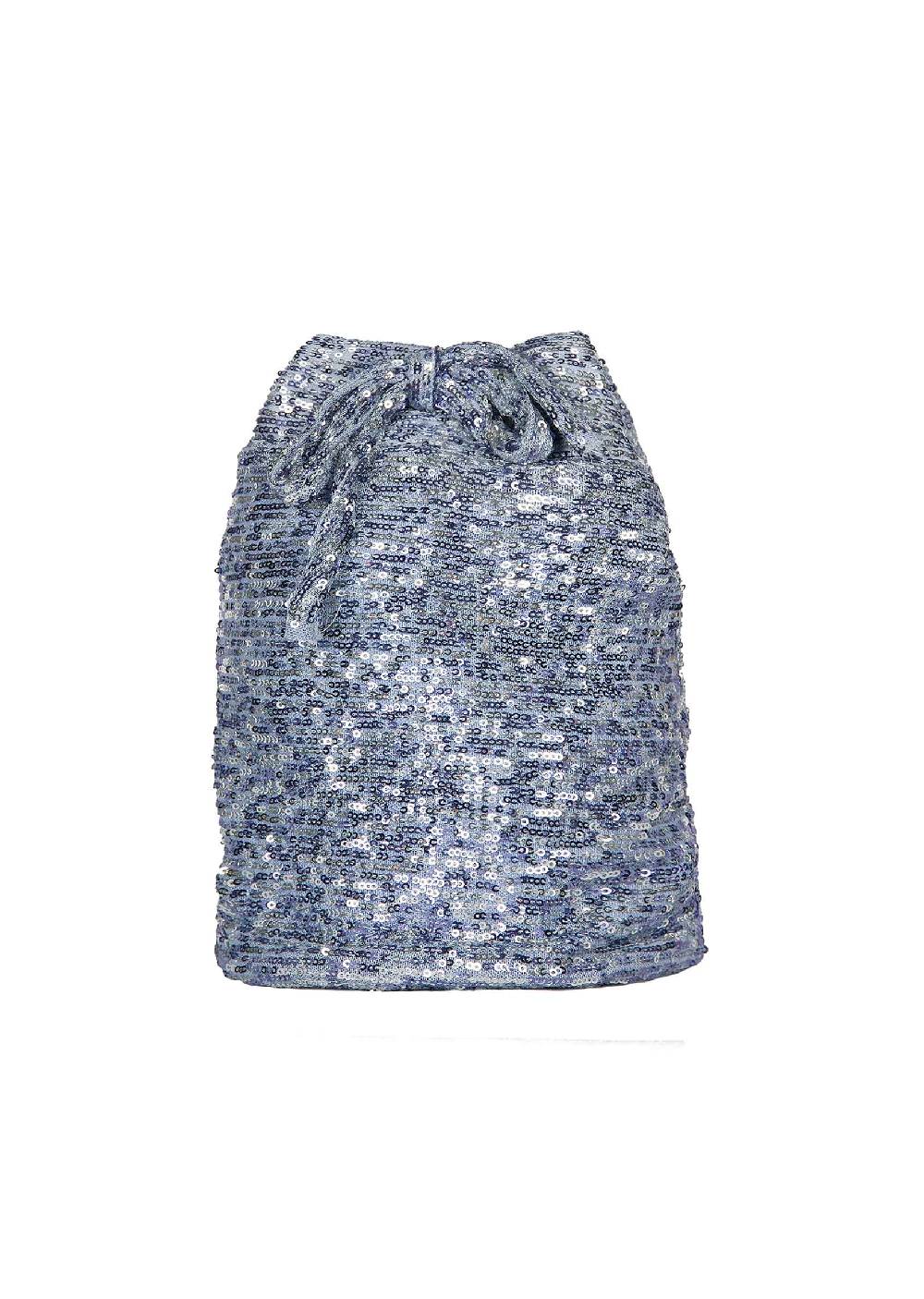 Luisa Beccaria Borsa a secchiello piccola con paillettes Sconto