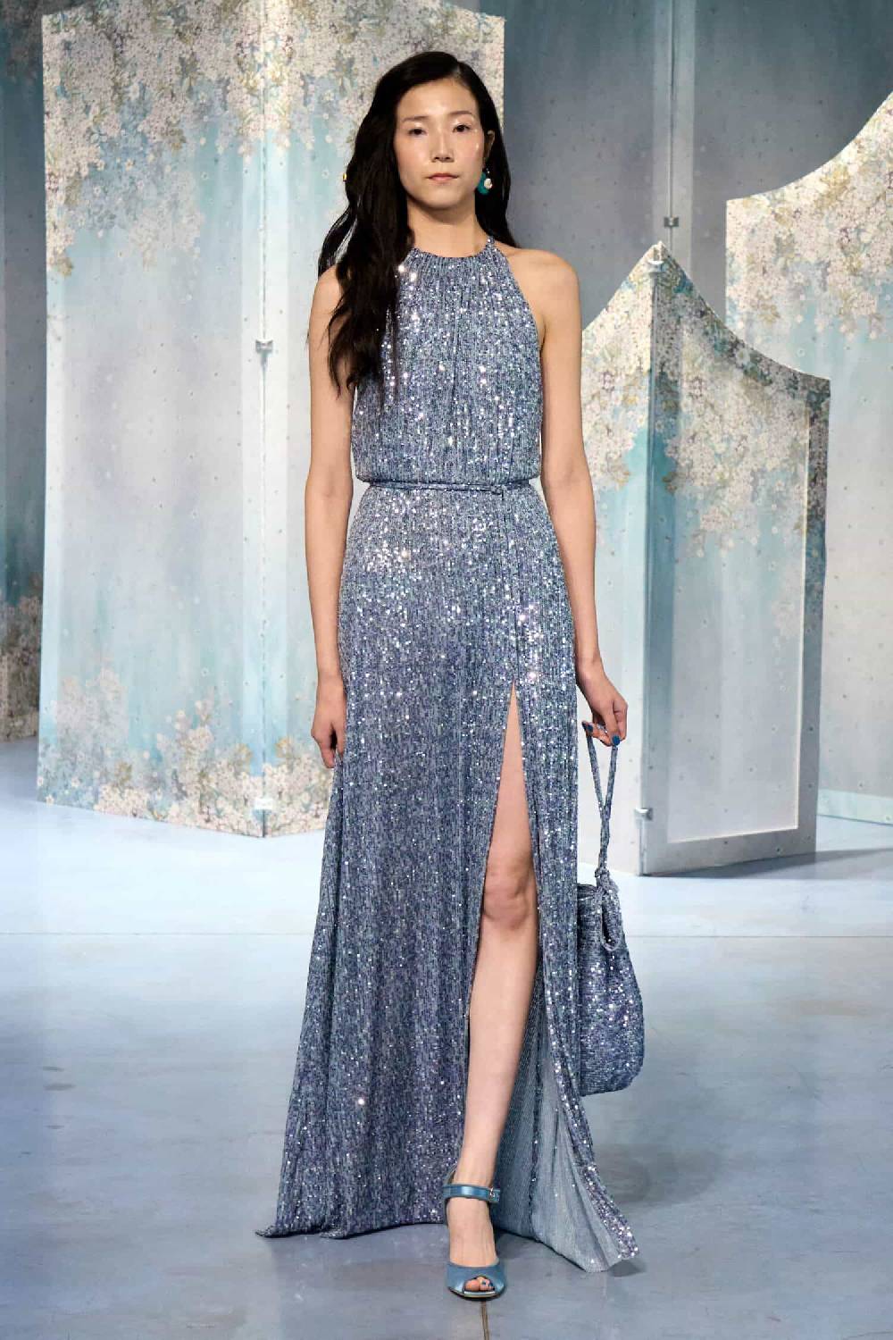 Luisa Beccaria Borsa a secchiello piccola con paillettes Sconto