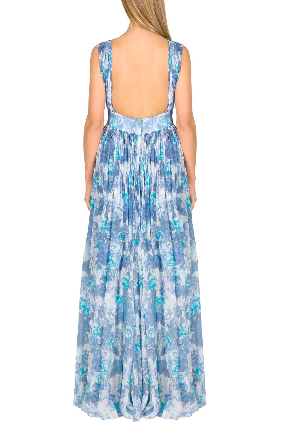 Luisa Beccaria Abito Capri In Chiffon Con Dettaglio Nodo Outlet